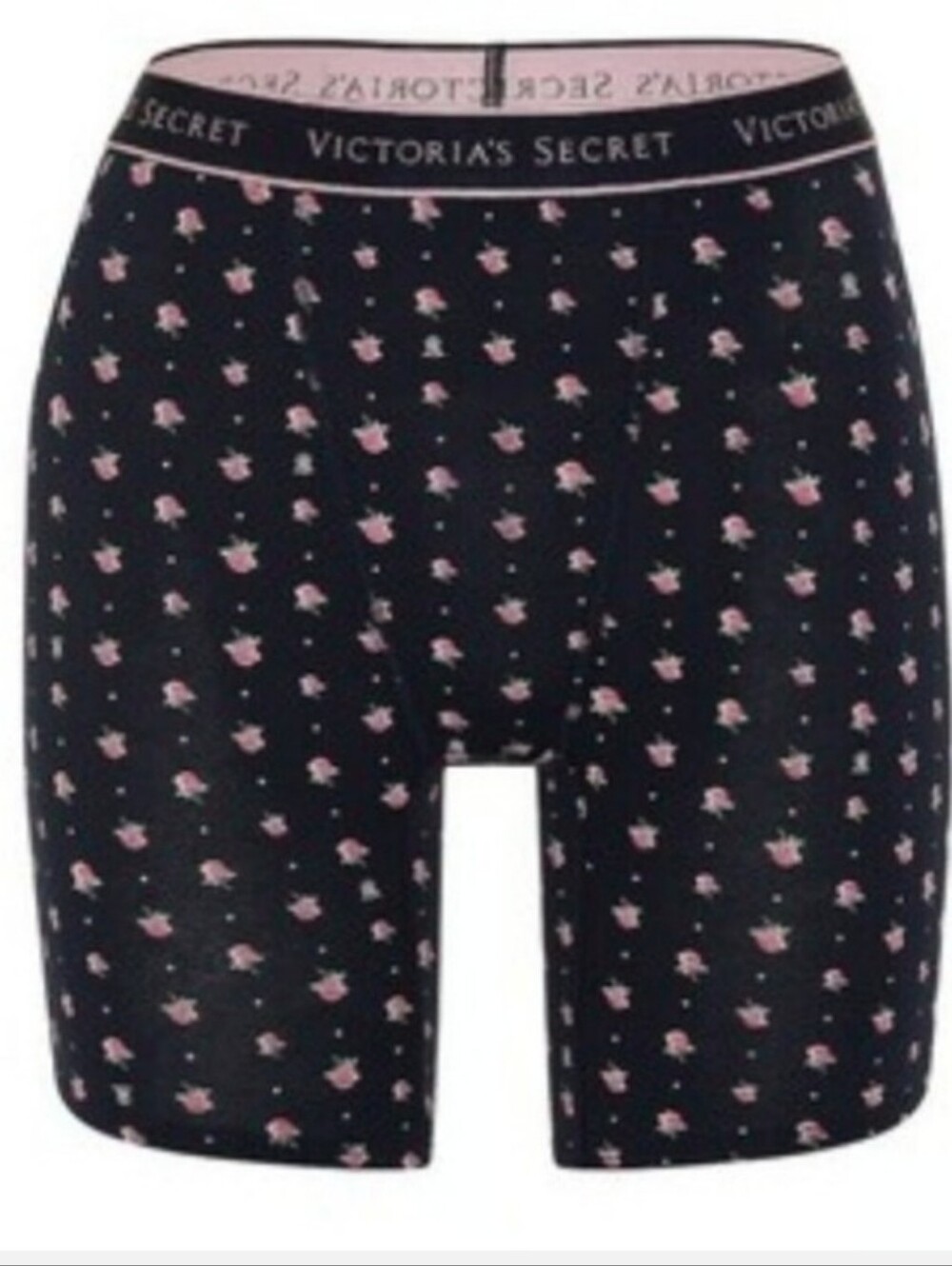 Victoria's secret logo cotton stretch high waist boxer brief panty shorts FLORAL